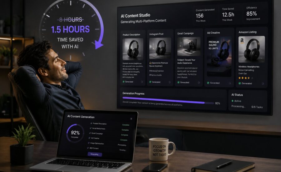 How AI Cuts Ecommerce Content Production Time by 80%