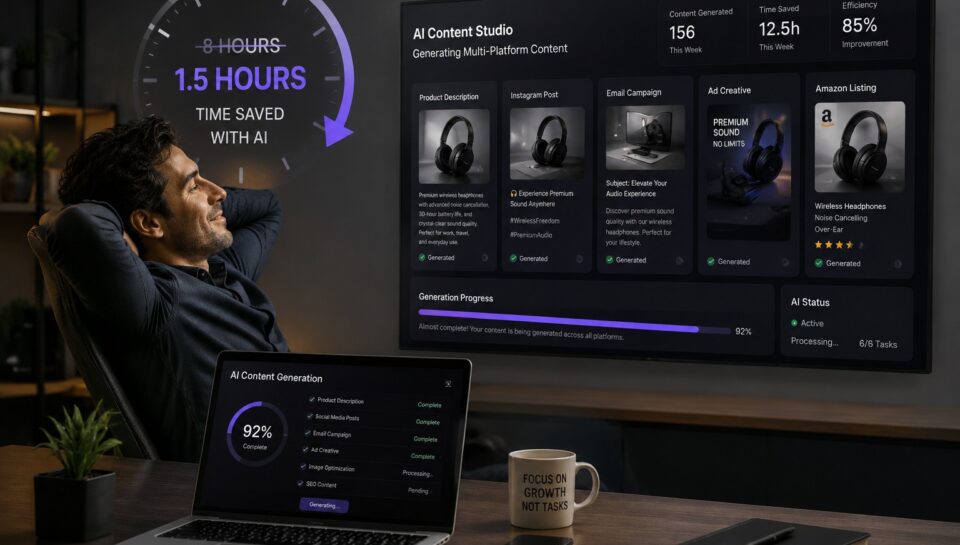 How AI Cuts Ecommerce Content Production Time by 80%